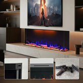 FL-TZS 50 Inch Three Sided Elelctric Fireplace with Smart Control